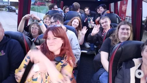 Picture of group of people on bus trip